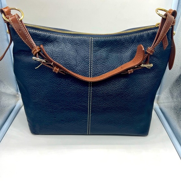 DOONEY & BOURKE navy blue pebbled leather shoulder bag serial number K83… - Picture 6 of 16